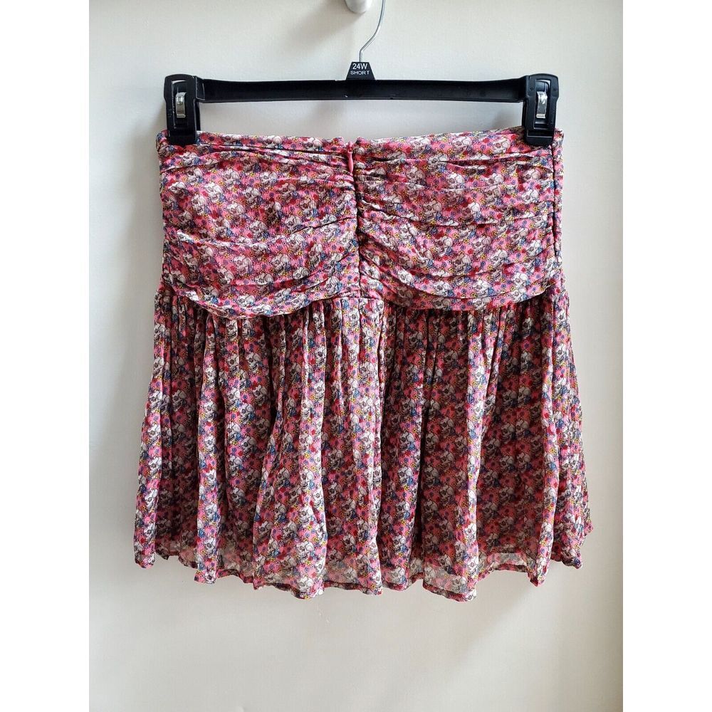 Zadig & Voltaire Javal Mousseline TDM Skirt Rose 36/SM Sugar Skulls Print NWT - Picture 7 of 15
